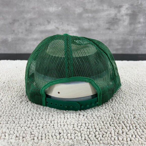 VINTAGE NORTH LAWRENCE FISH GAME CLUB MESH SNAPBACK TRUCKER HAT OSFA TWO TONE - Picture 4 of 9